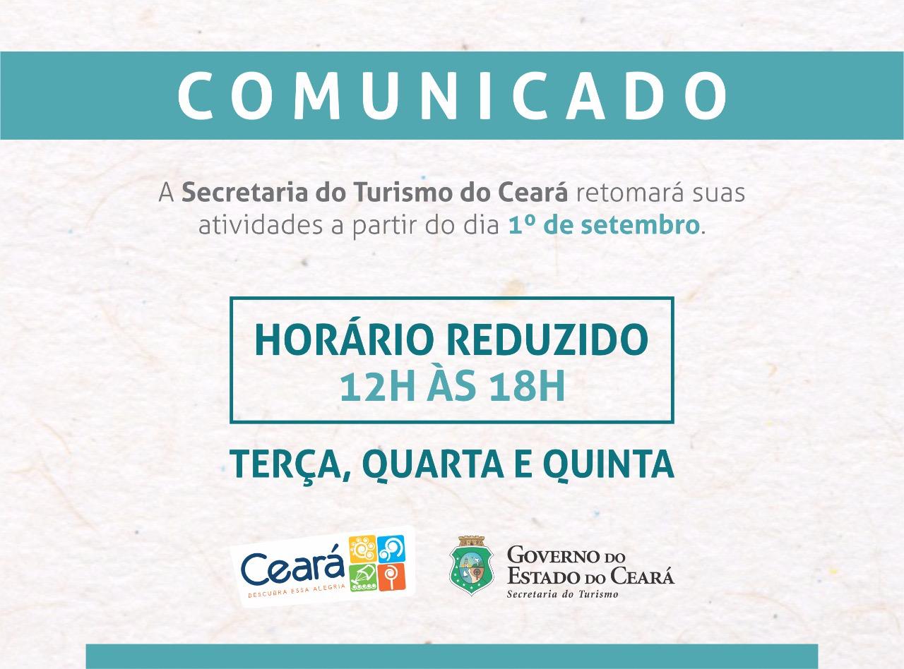 Comunicado – Secretaria do Turismo do Ceará
