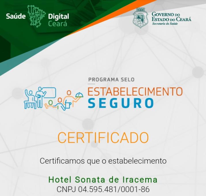 Hotel Sonata é o primeiro do Ceará a conquistar o Selo Lazer Seguro